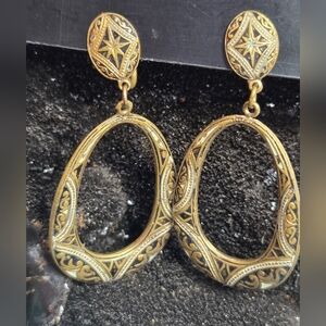 Damascene Large Hoop Earrings